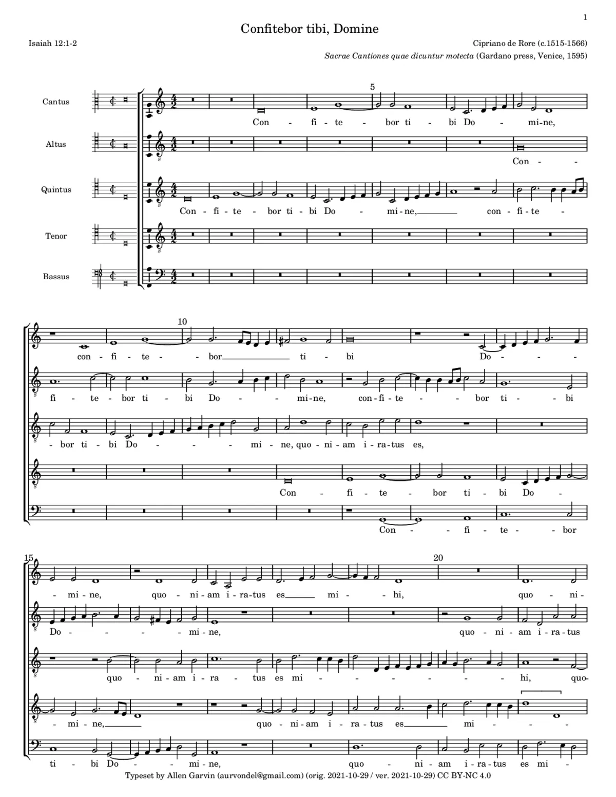 Confitebor tibi Domine - Page 1