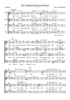 Das Lieben bringt groß Freud