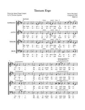 Tantum ergo, WAB 32
