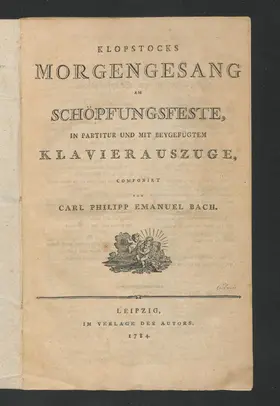 Morgengesang am Schöpfungsfeste