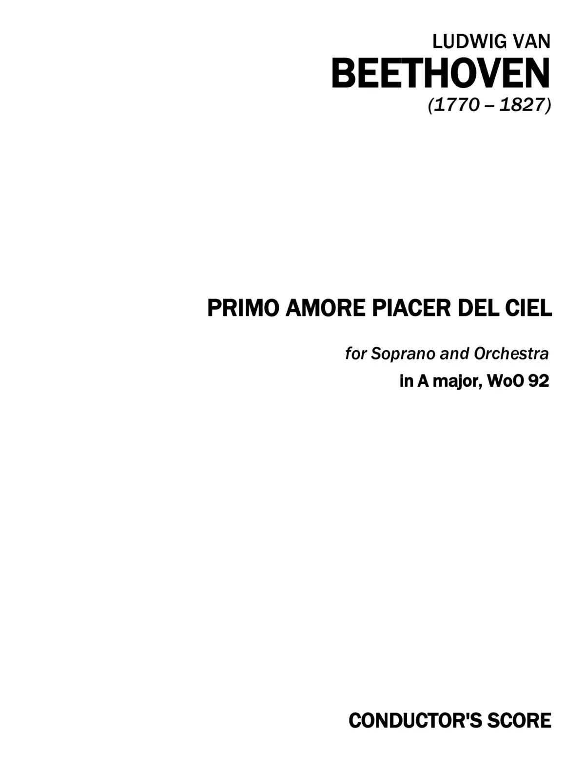 Primo amore piacer del ciel - Page 1