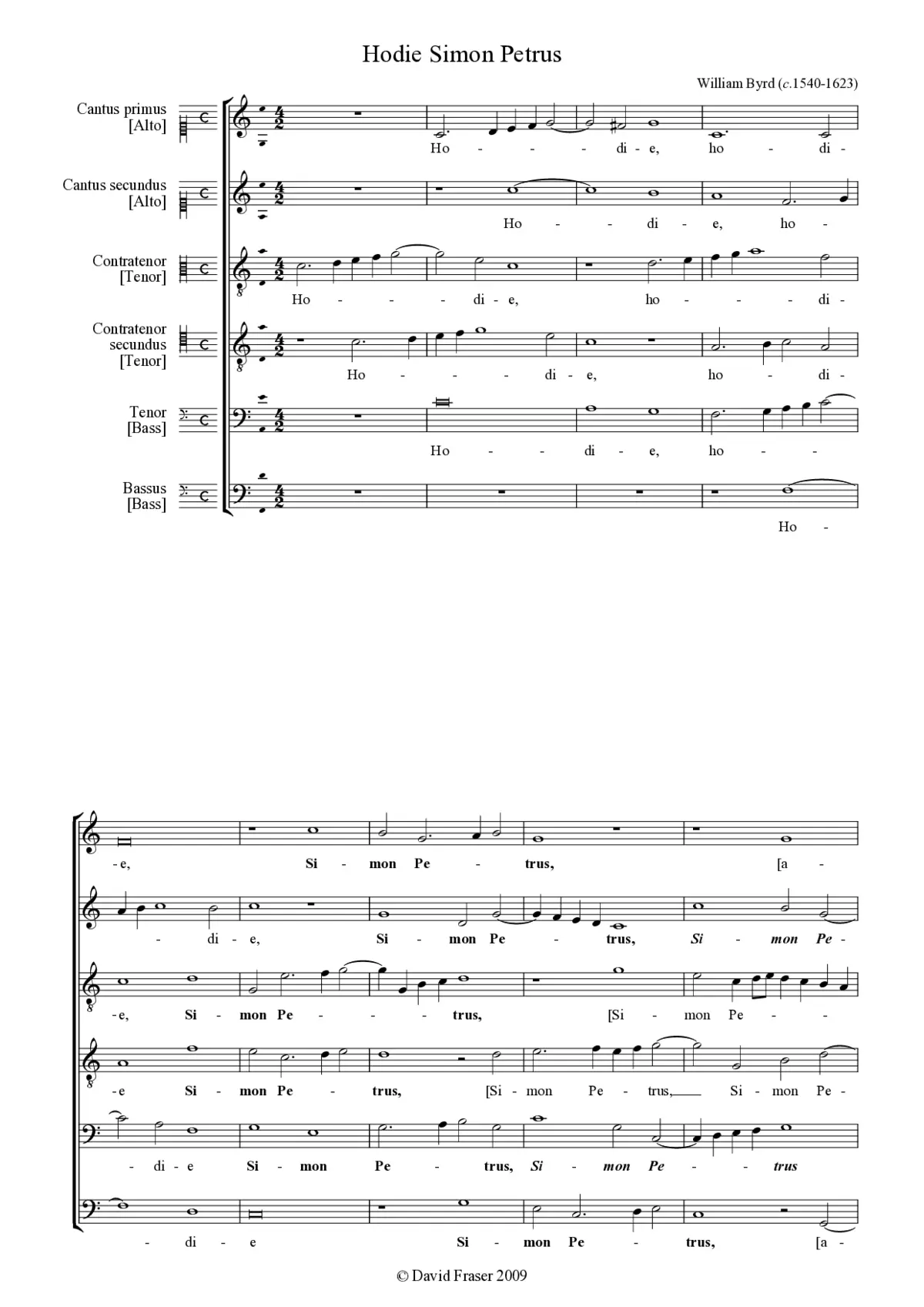 Hodie Simon Petrus - Page 1