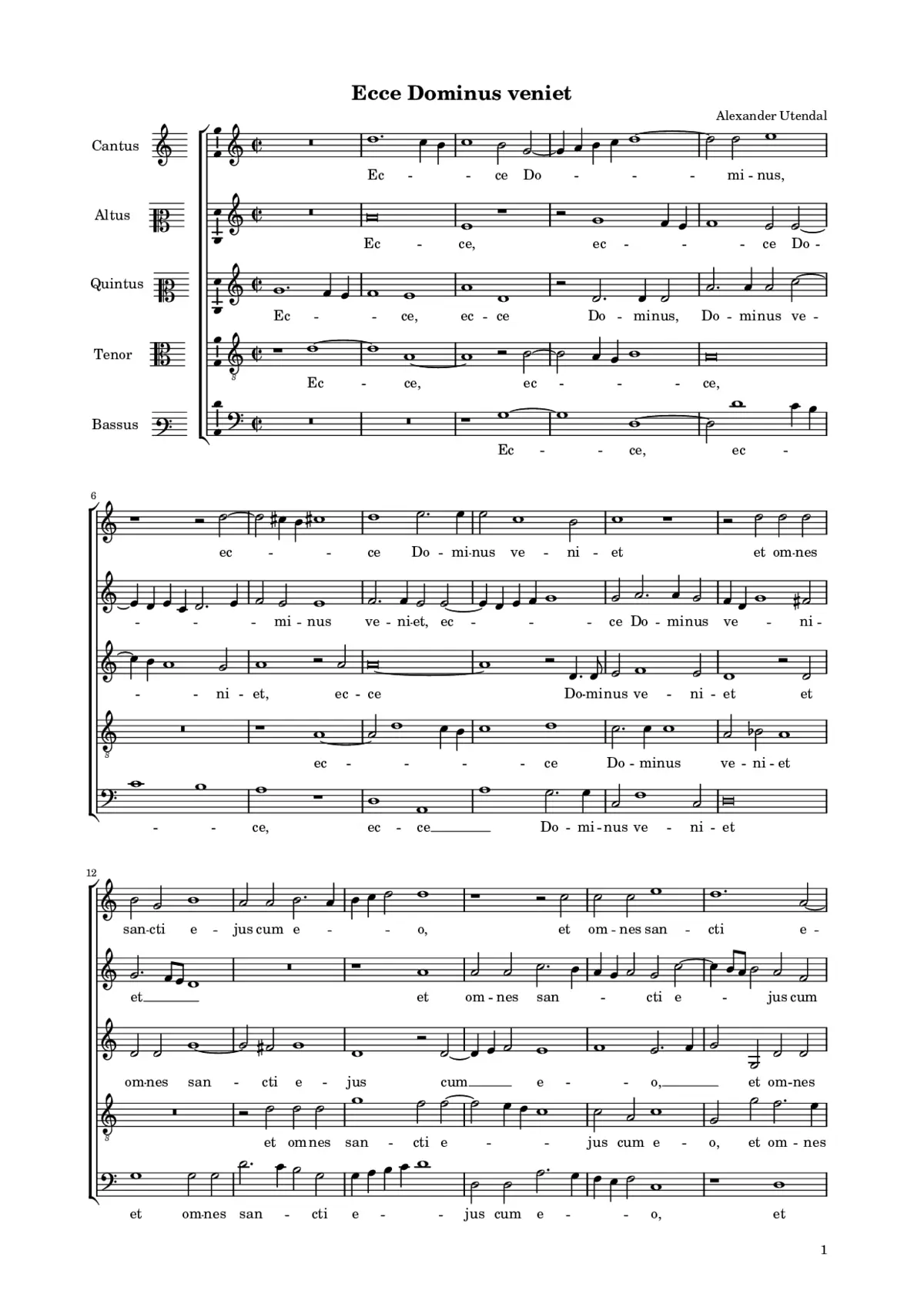 Ecce Dominus veniet - Page 1