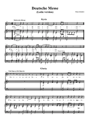 Deutsche Messe (Latin unison version)