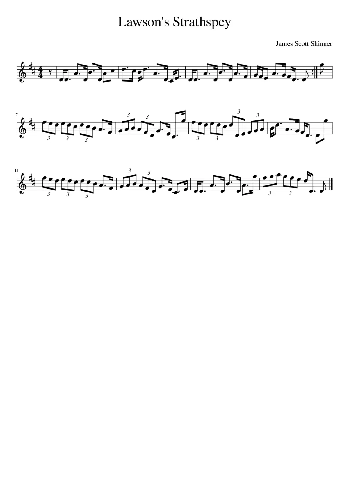 Lawson's Strathspey - Page 1