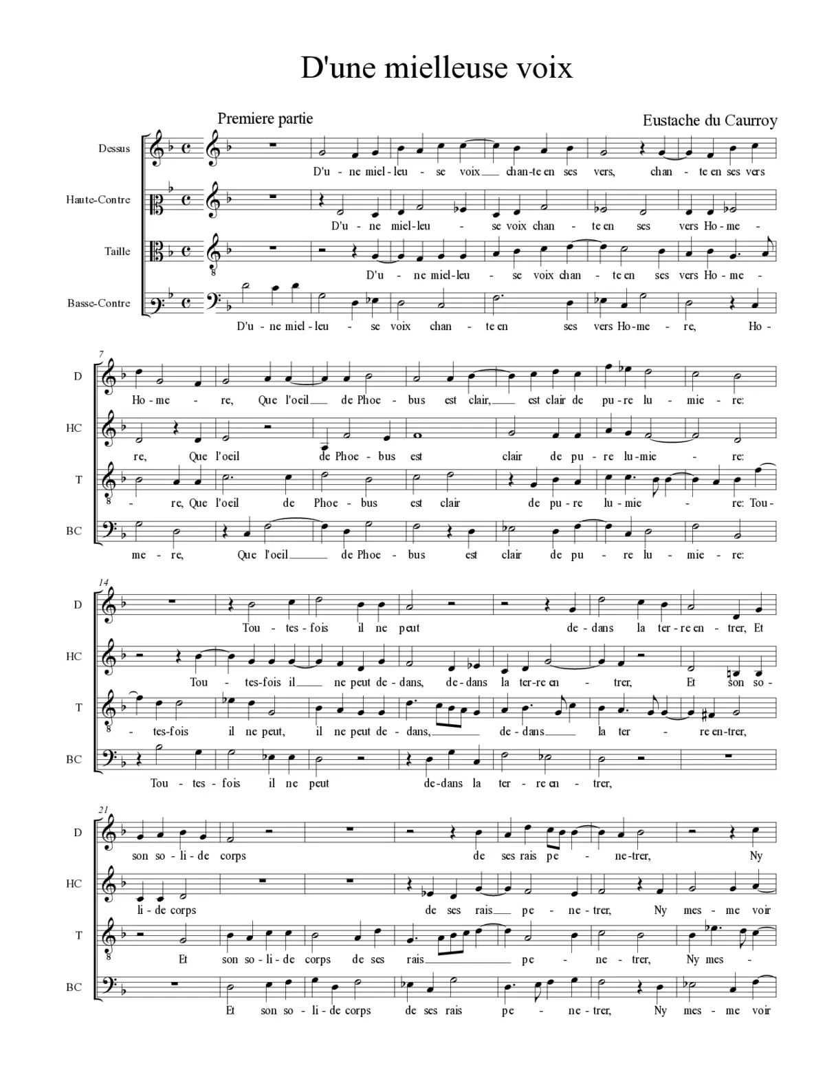 D'une mielleuse voix - Page 1