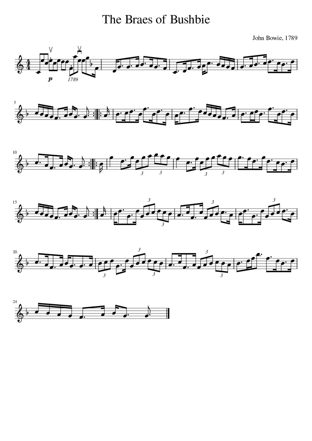 The Braes of Bushbie - Page 1