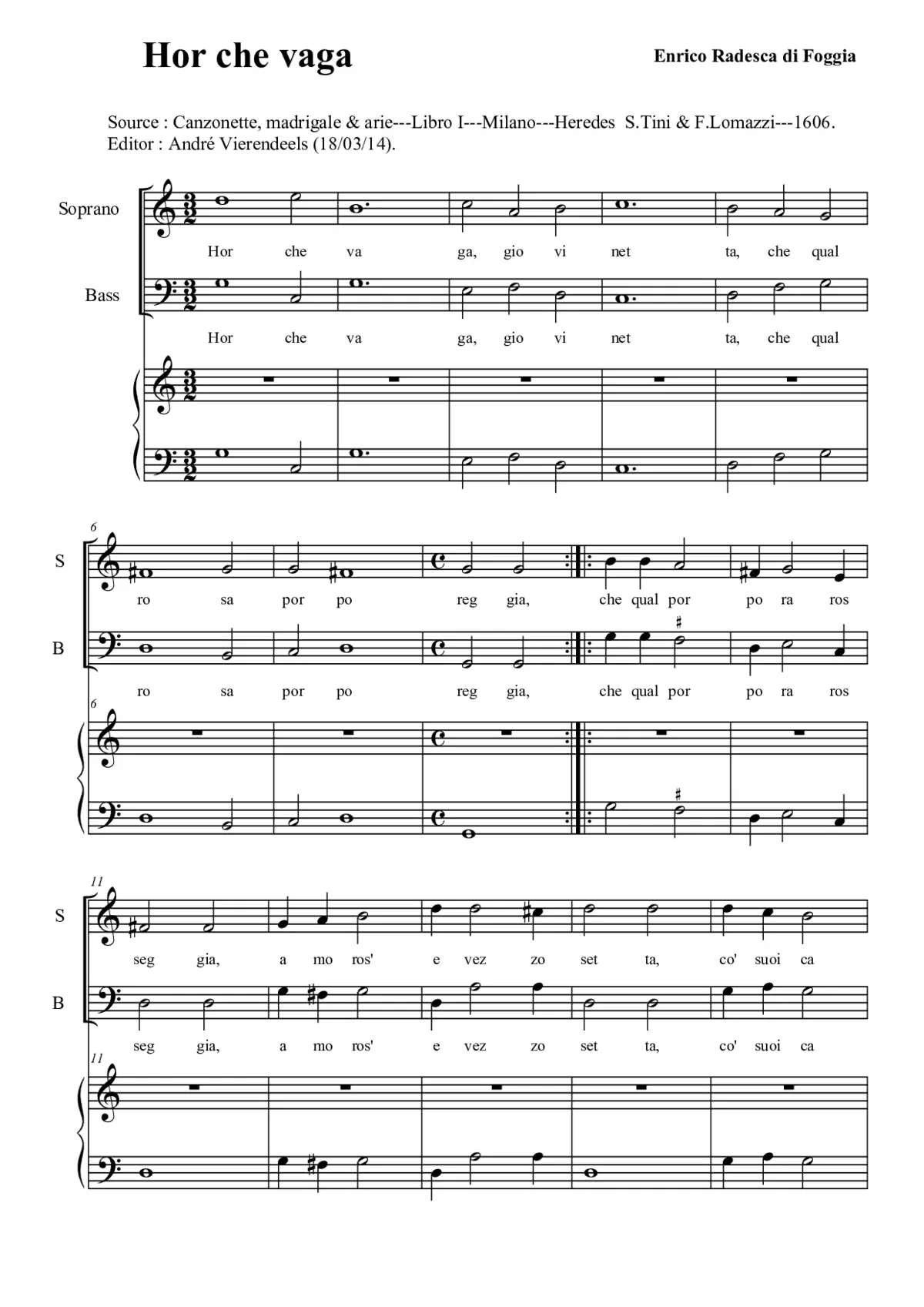Hor che vaga - Page 1