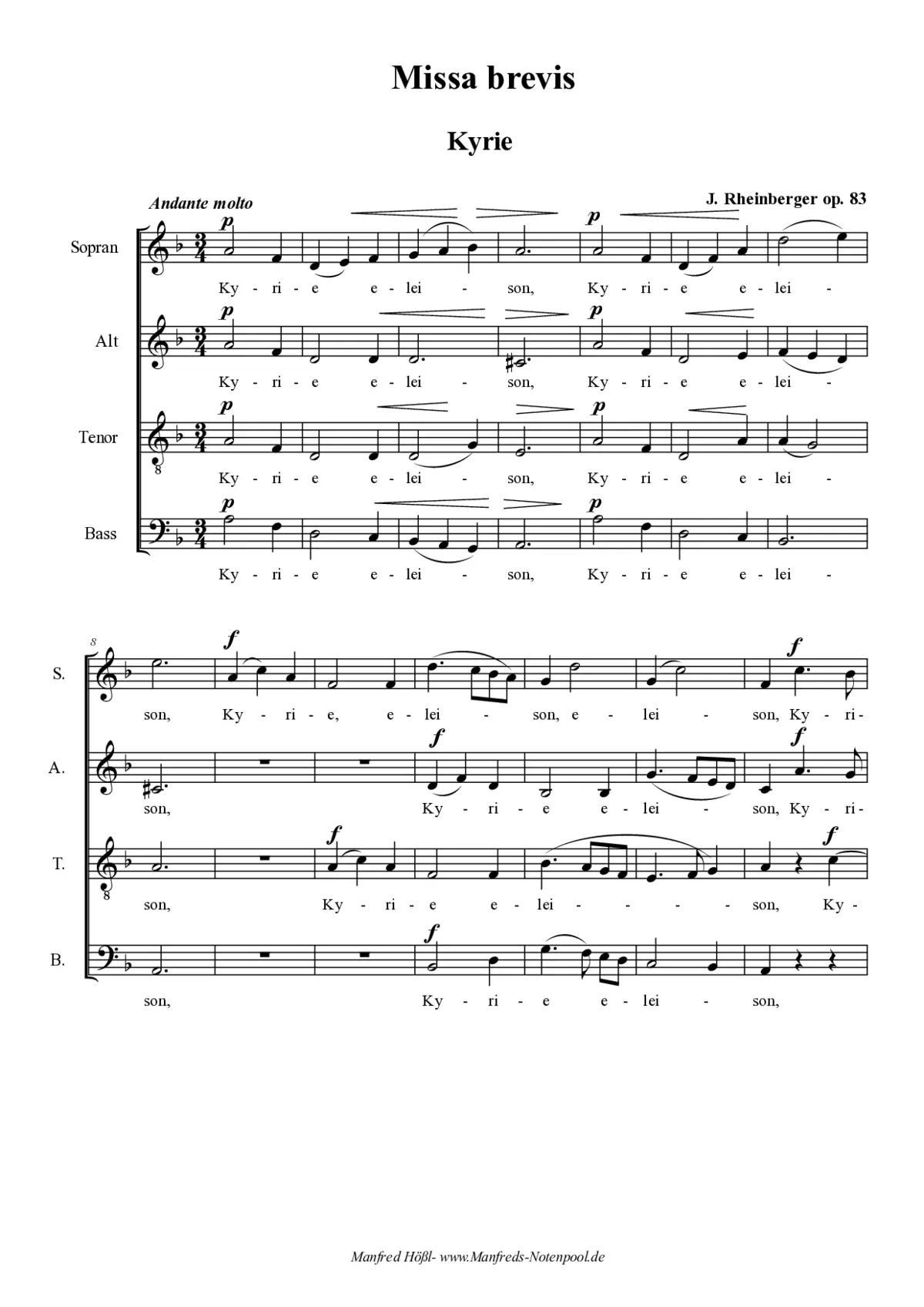 Missa brevis op. 83 - Page 1
