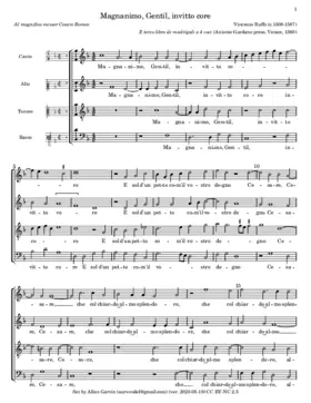 Magnanimo, Gentil, invitto core