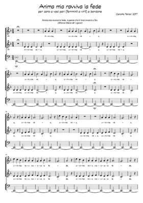 Anima mia ravviva la fede