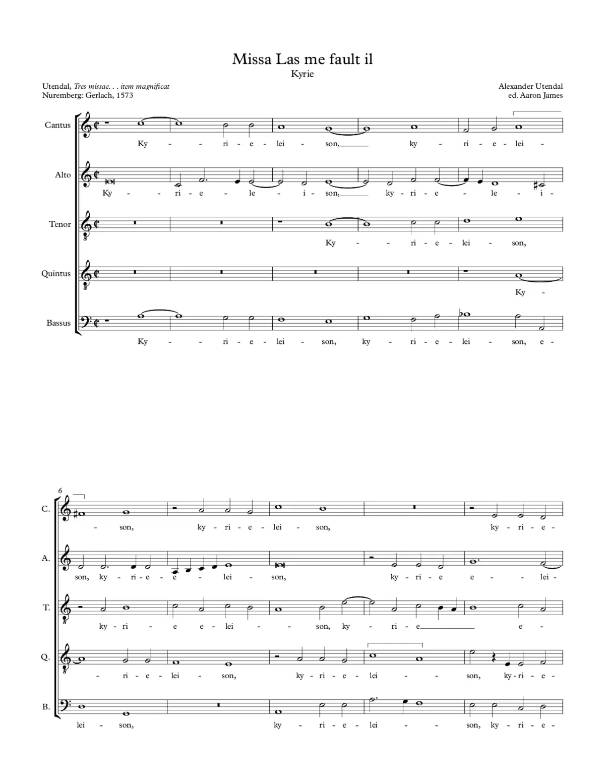 Missa Las me fault il - Page 1