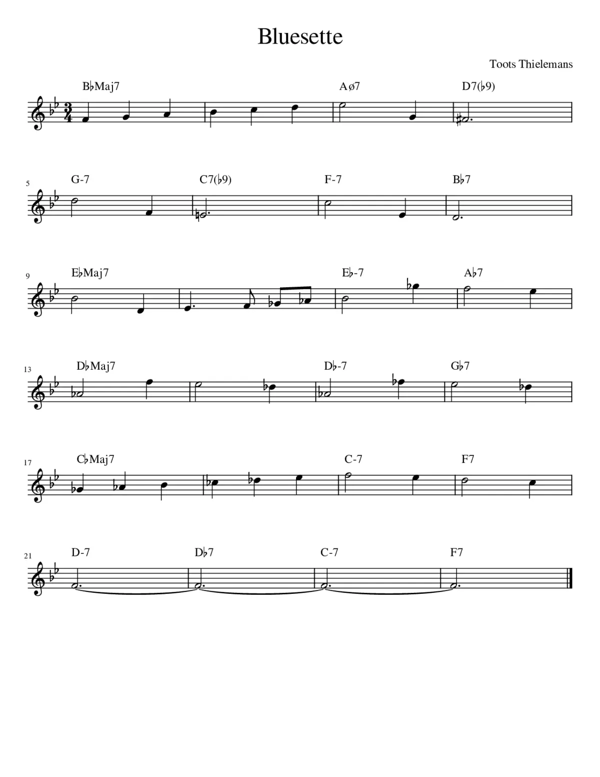 Bluesette - Page 1