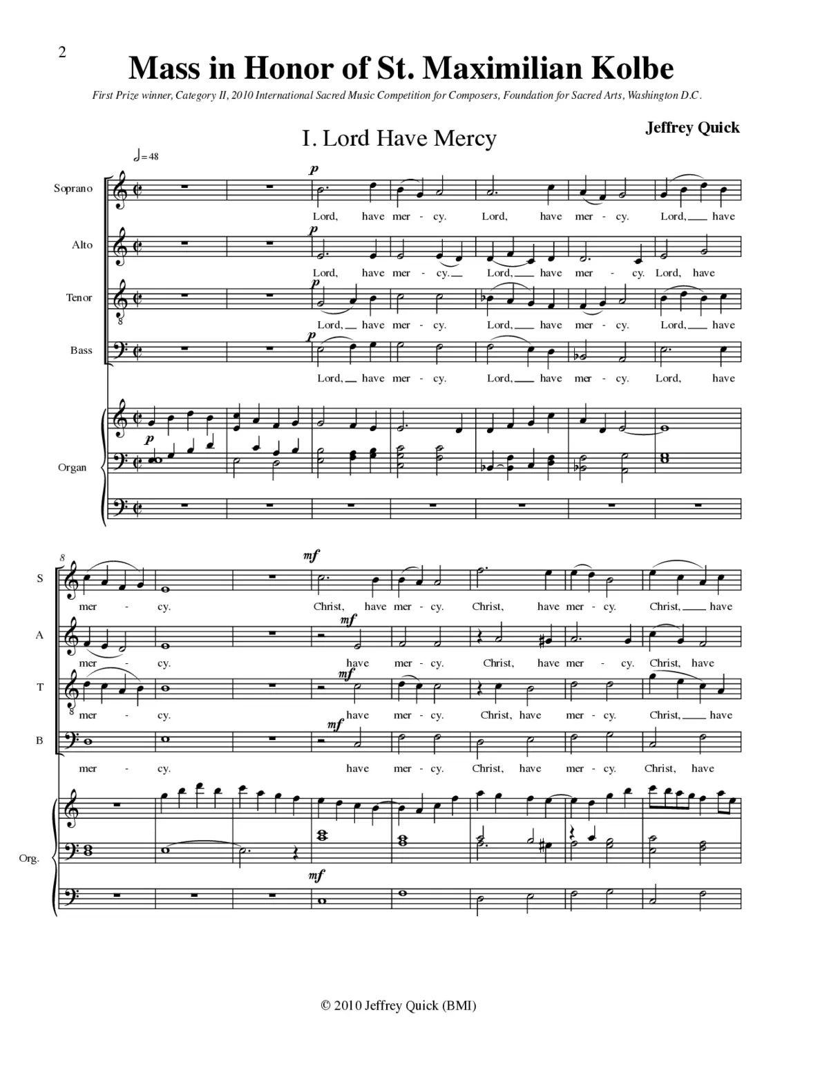 Mass in honor of St. Maximilian Kolbe - Page 1