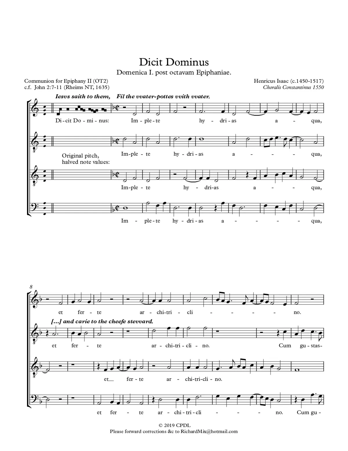 Dicit Dominus implete - Page 1