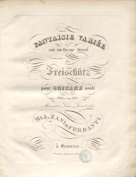 Fantaisie Variée sur un thème favori du Freischütz