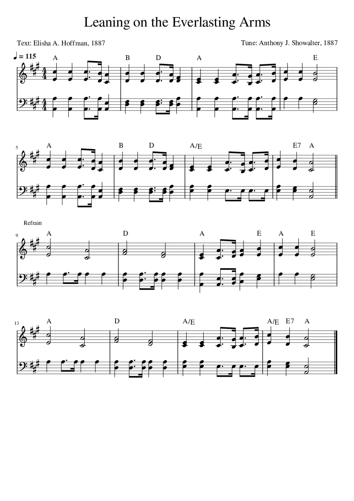 leaning on the everlasting arms - Page 1