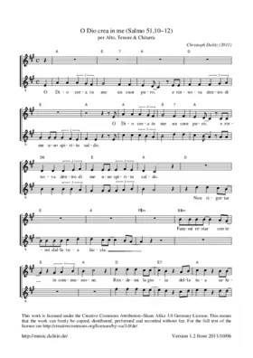 O Dio crea in me un cuor puro