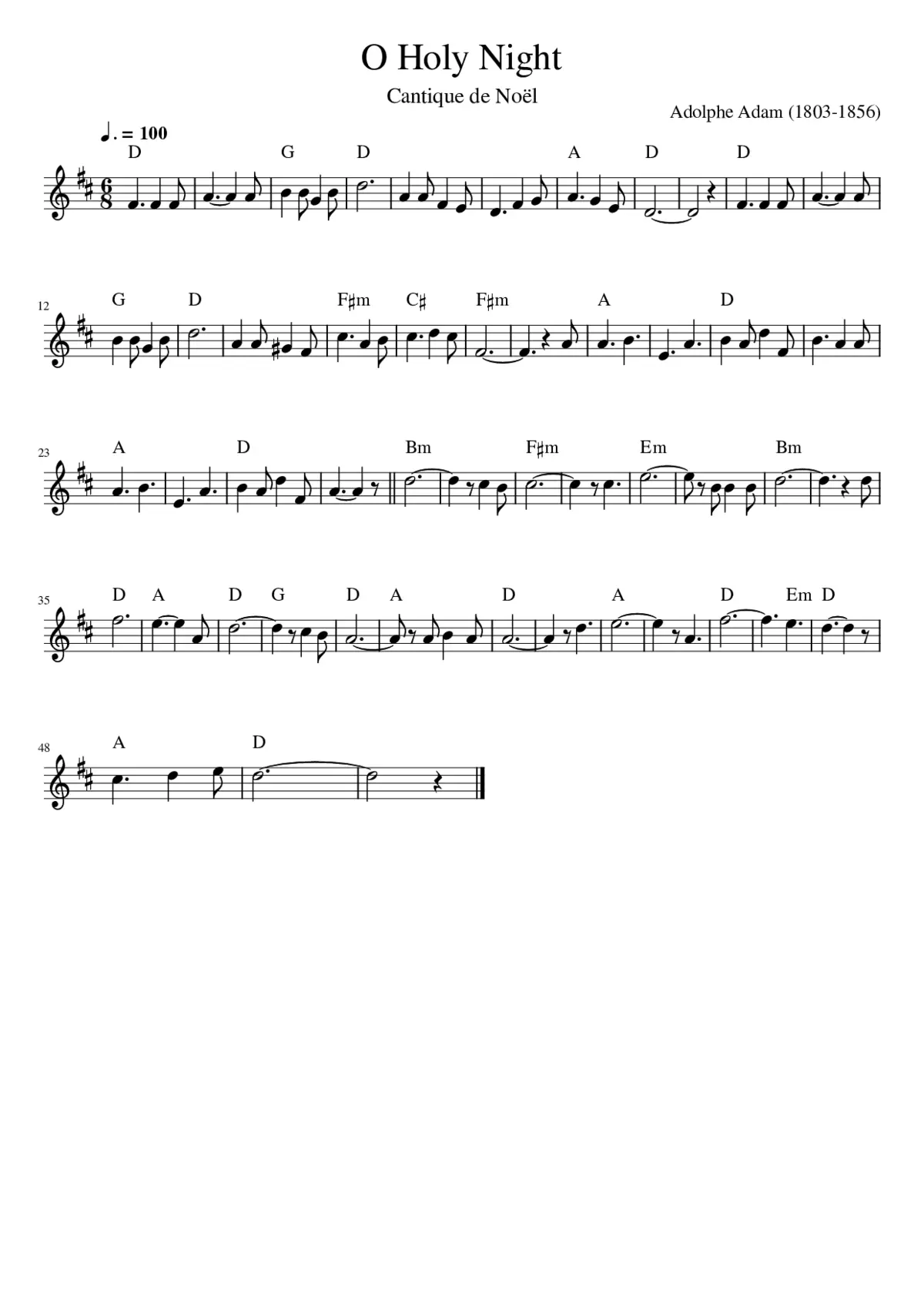 O Holy Night - Page 1