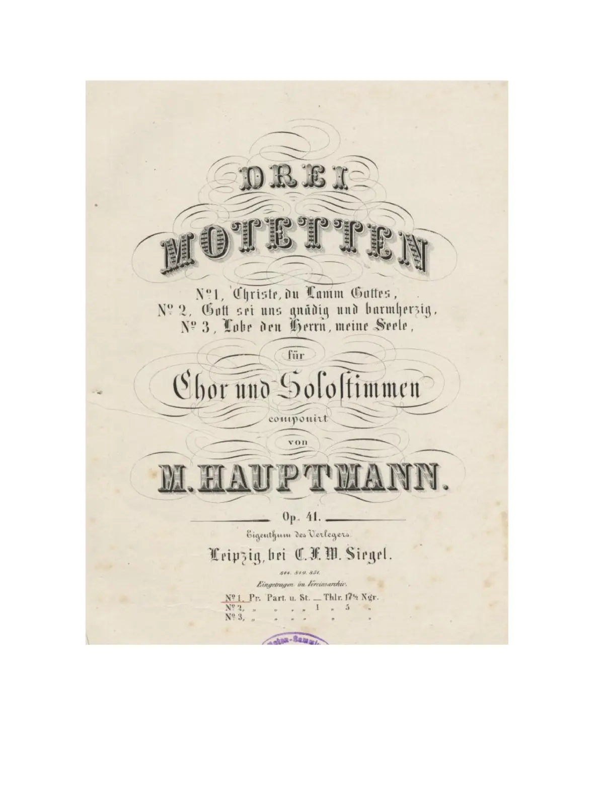 3 Motetten - Page 1