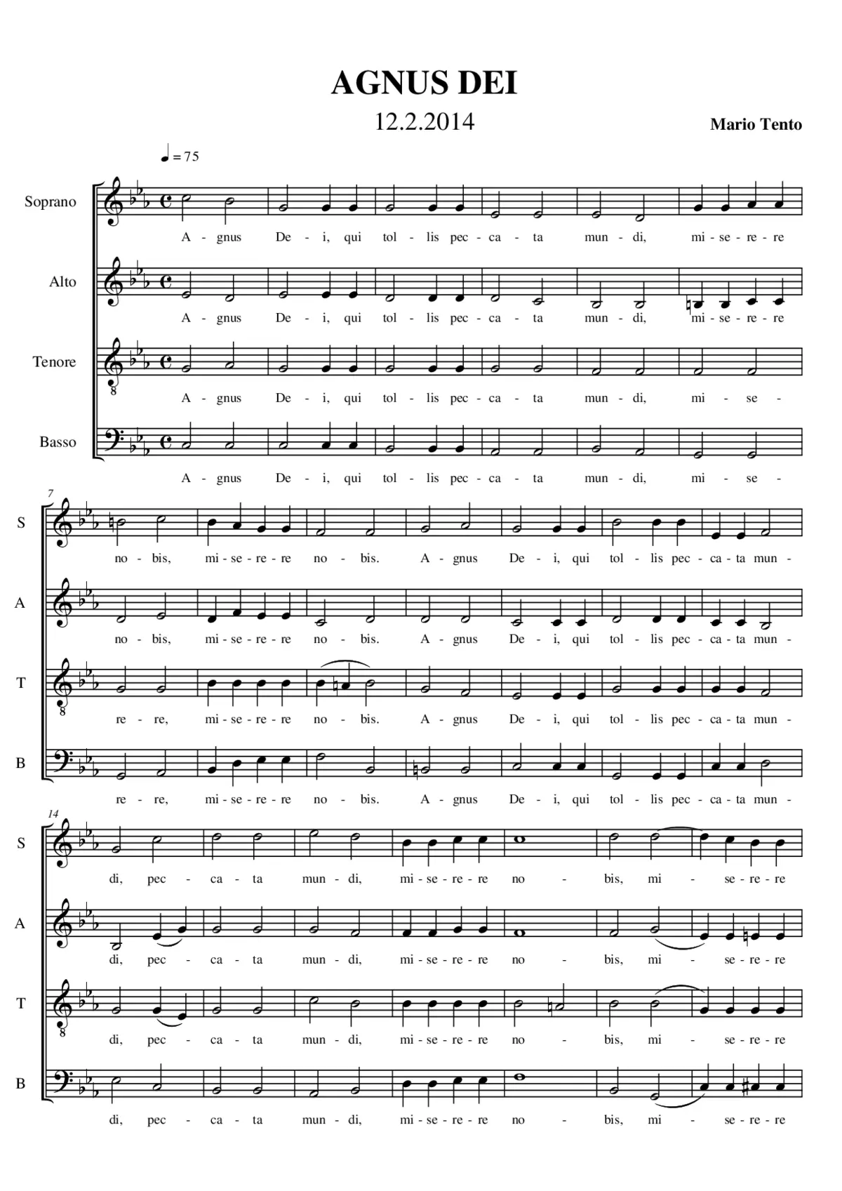 Agnus Dei - Page 1