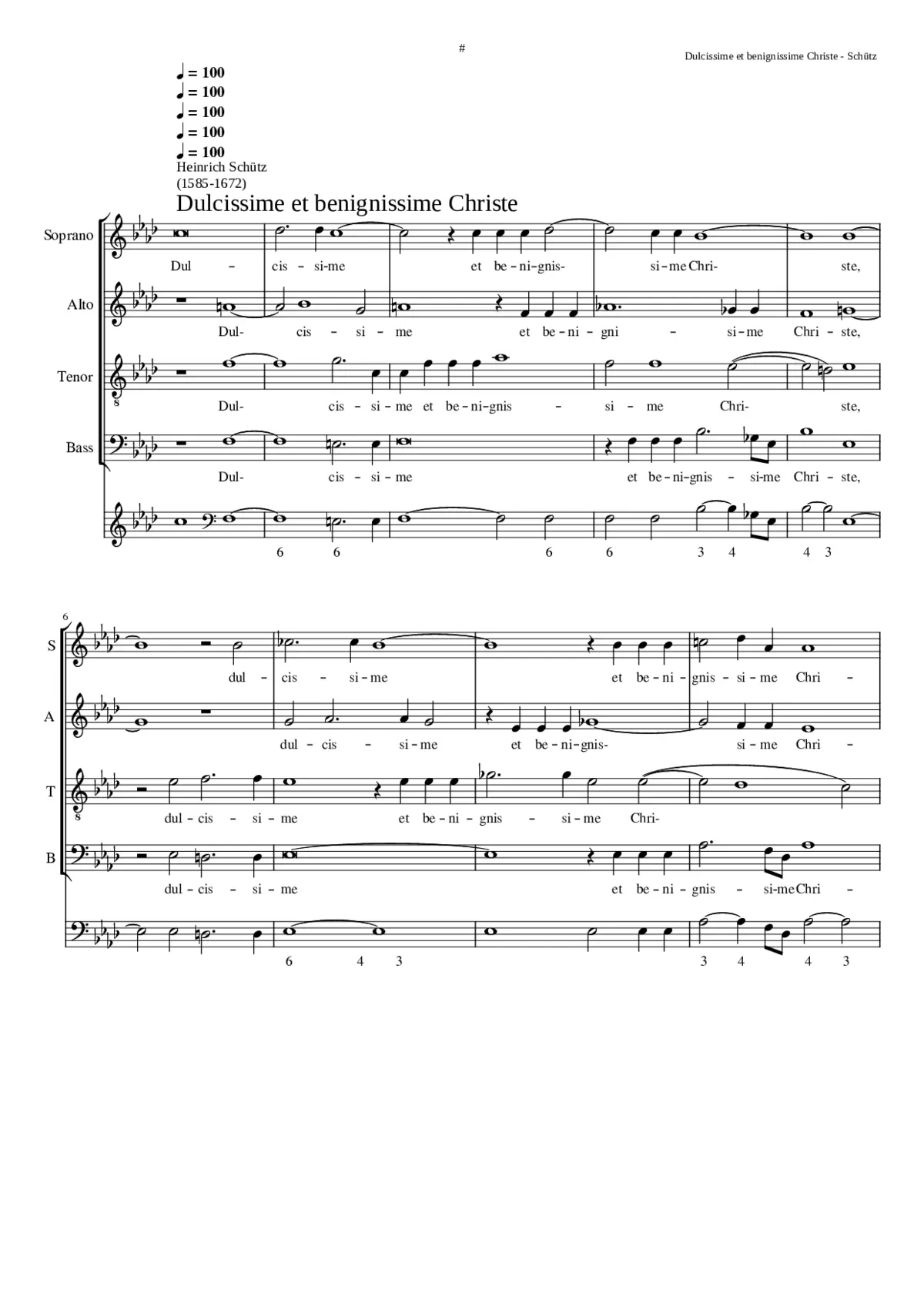 Dulcissime et benignissime Christe SWV 67 - Page 1