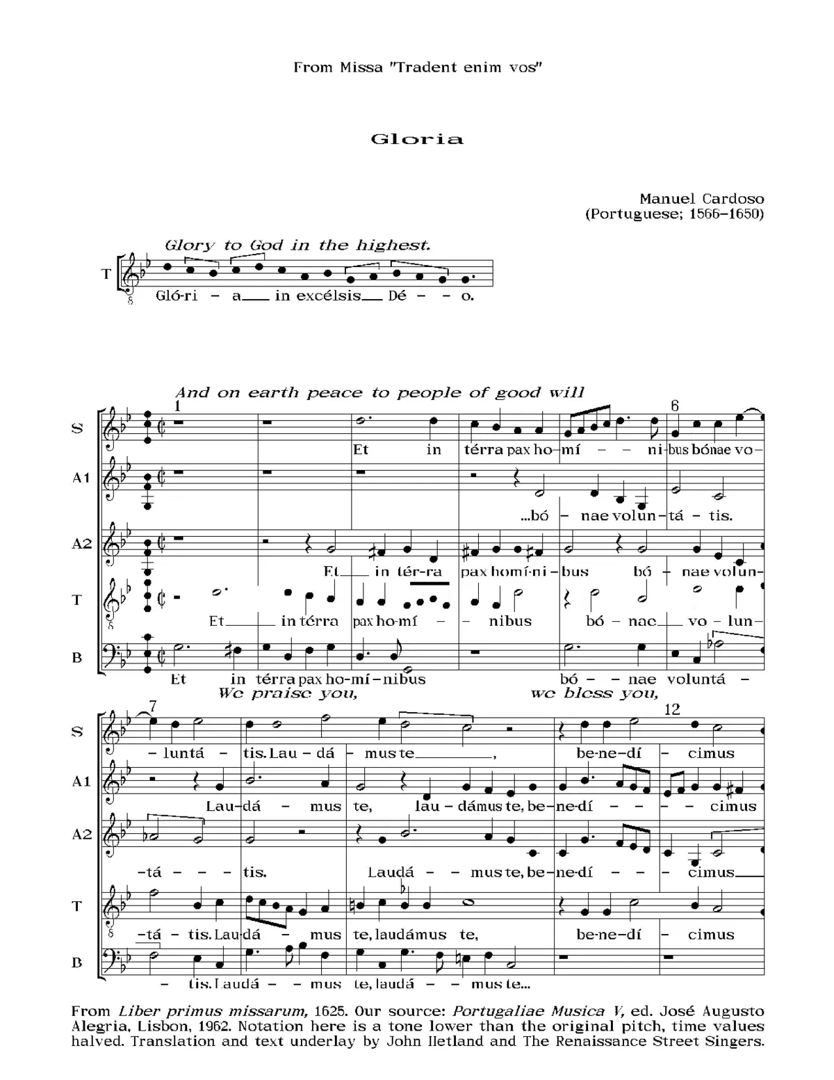Missa Tradent enim vos - Page 1