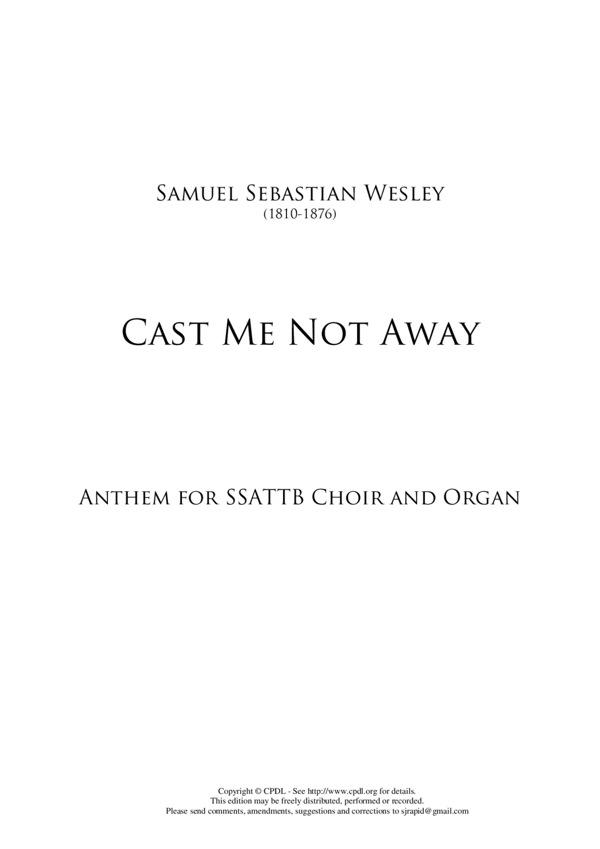 Cast me not away - Page 1