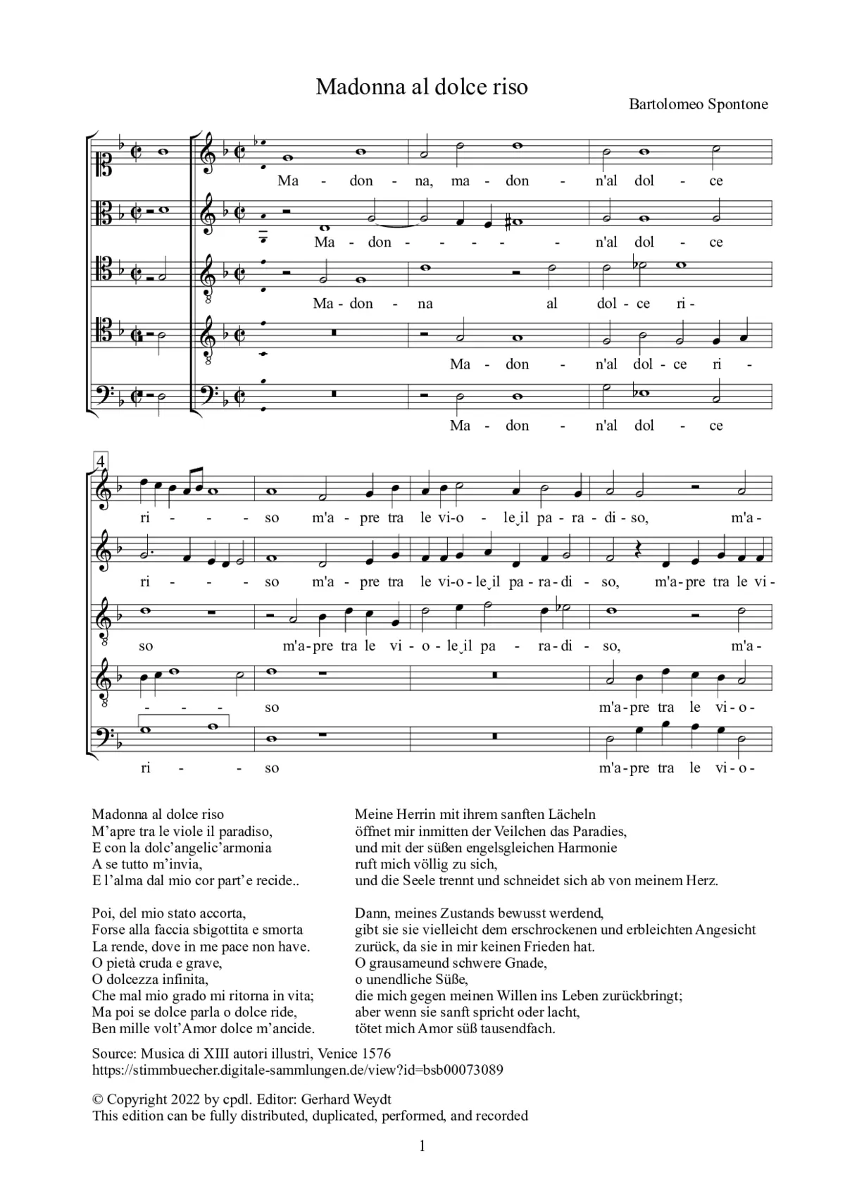 Madonna al dolce riso - Page 1