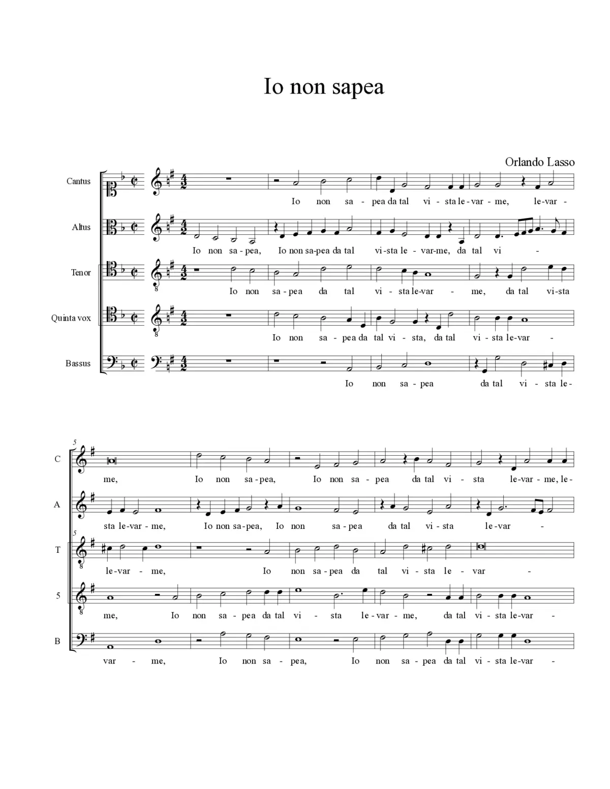 Io non sapea - Page 1