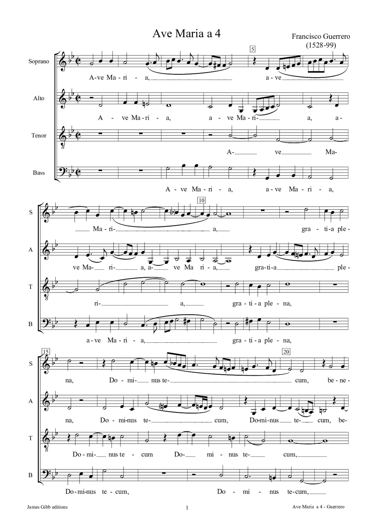 Ave Maria a 4 - Page 1