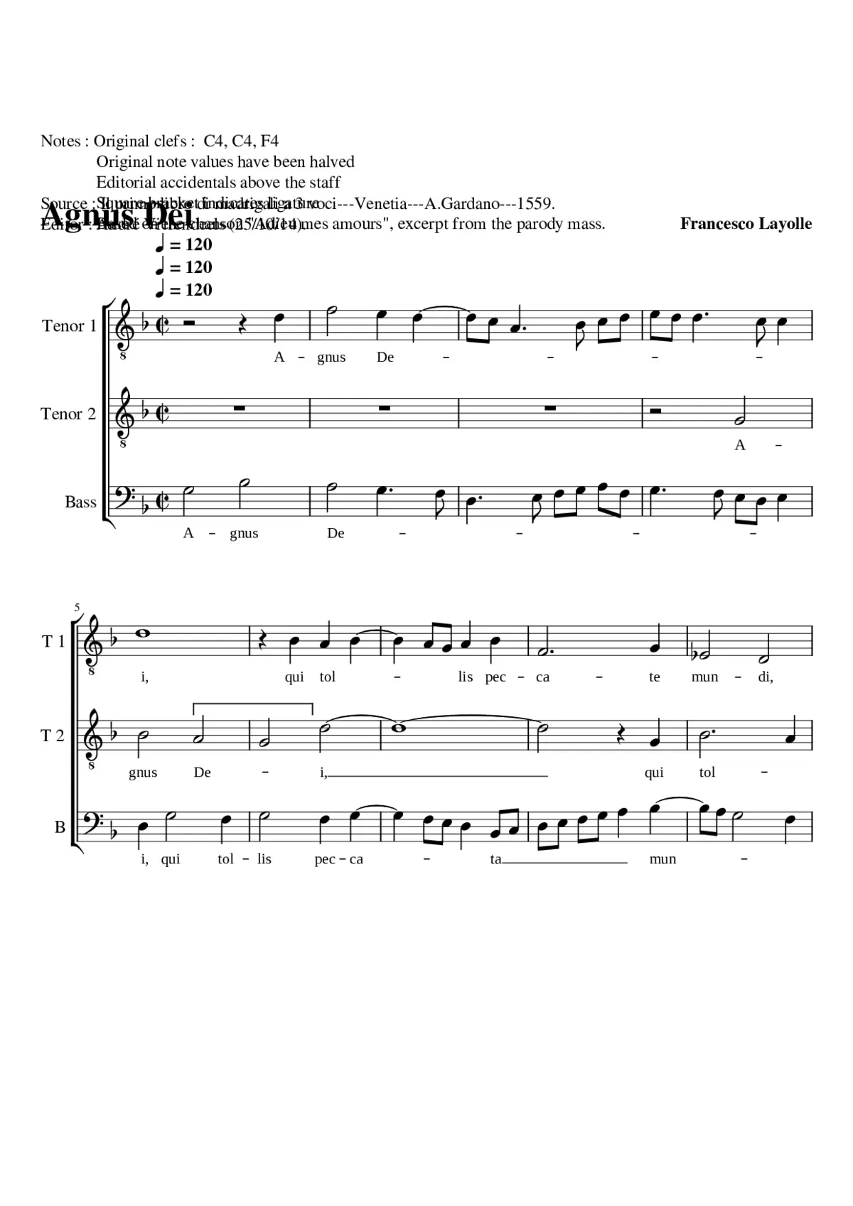 Agnus Dei - Page 1