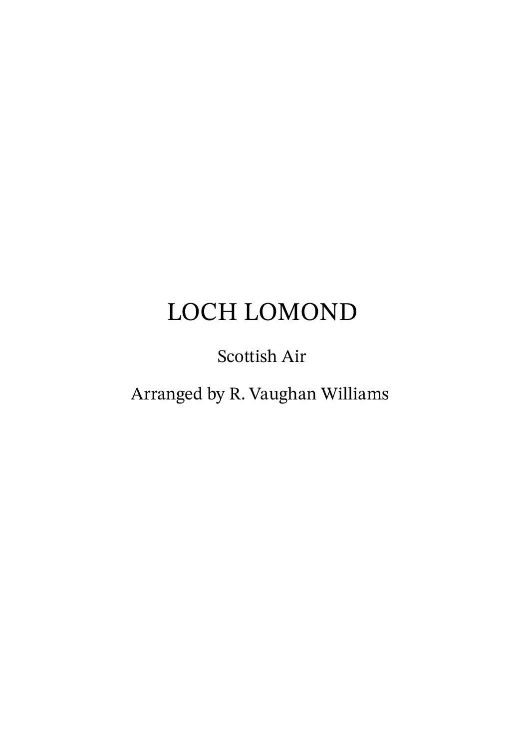 Loch Lomond - Page 1