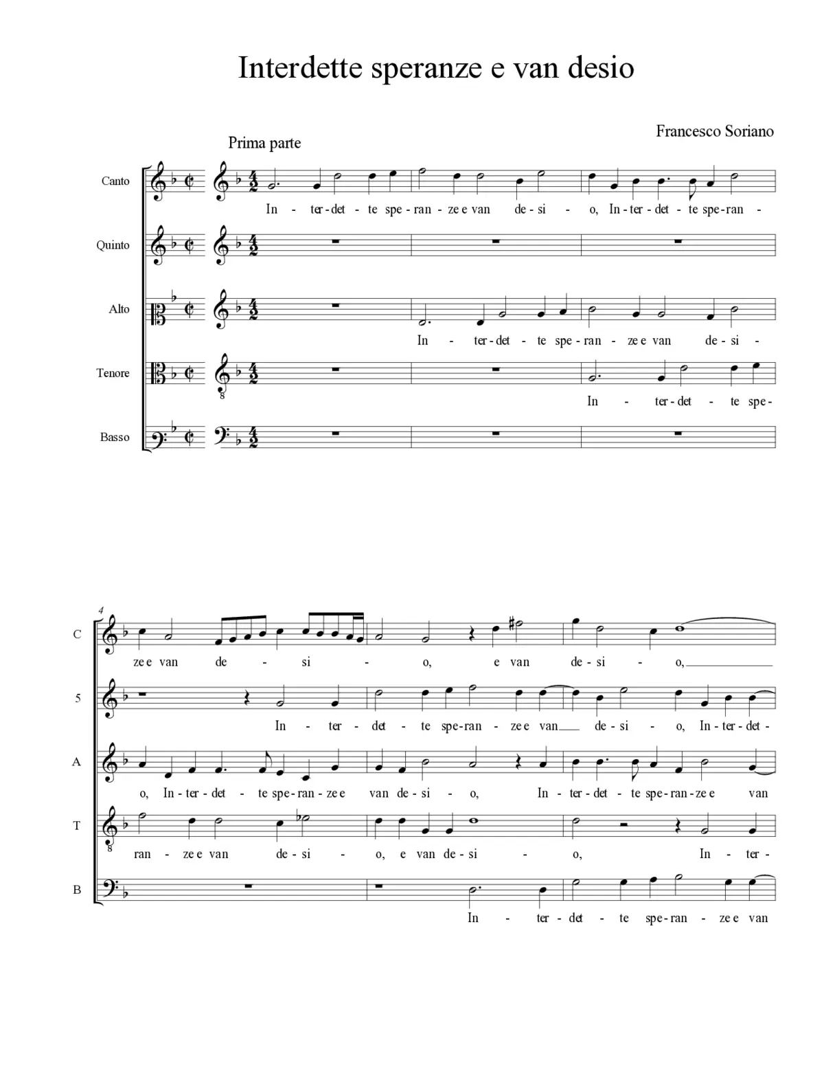 Interdette speranze e van desio - Page 1