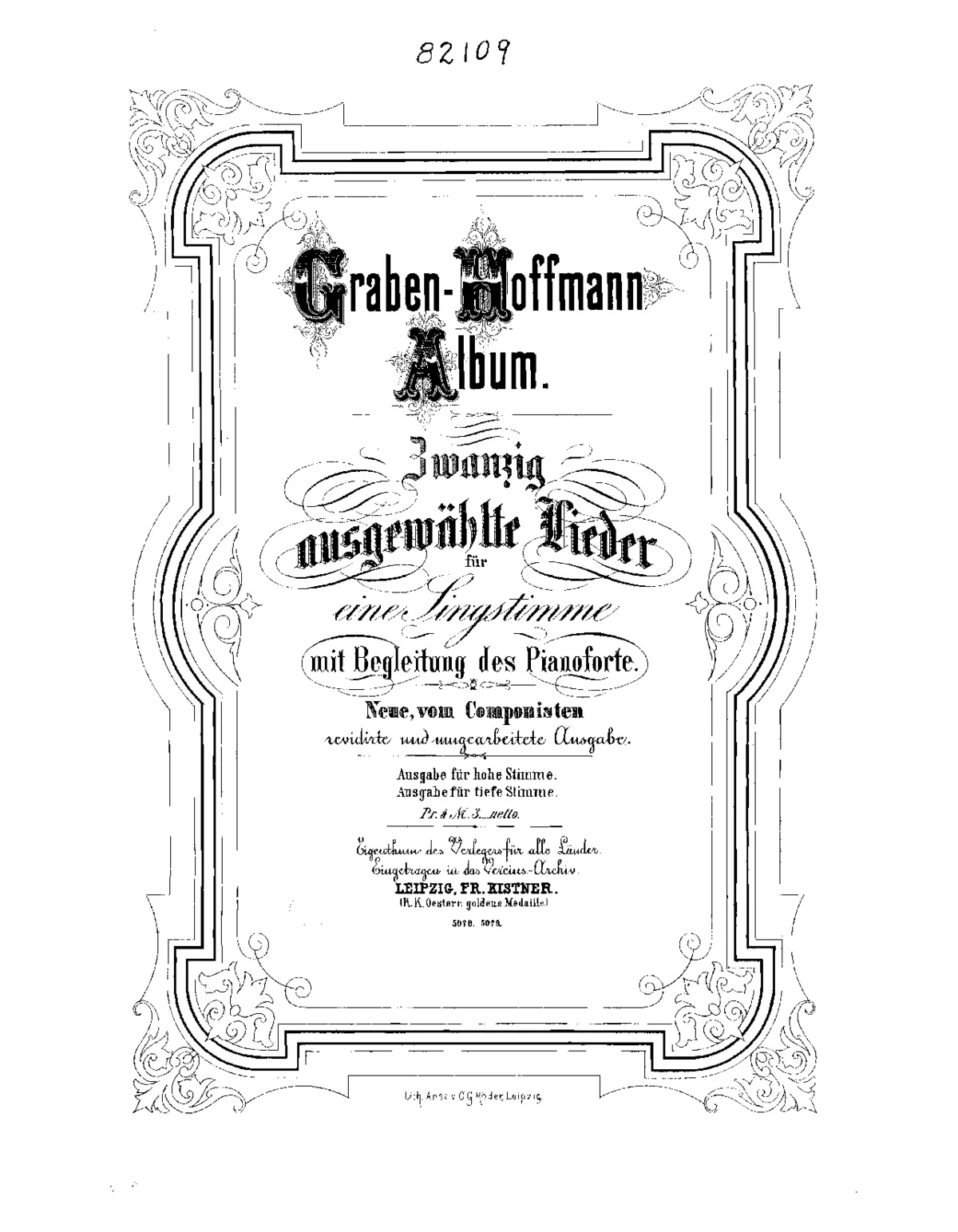 Zwanzig Ausgewählte Lieder - Page 1