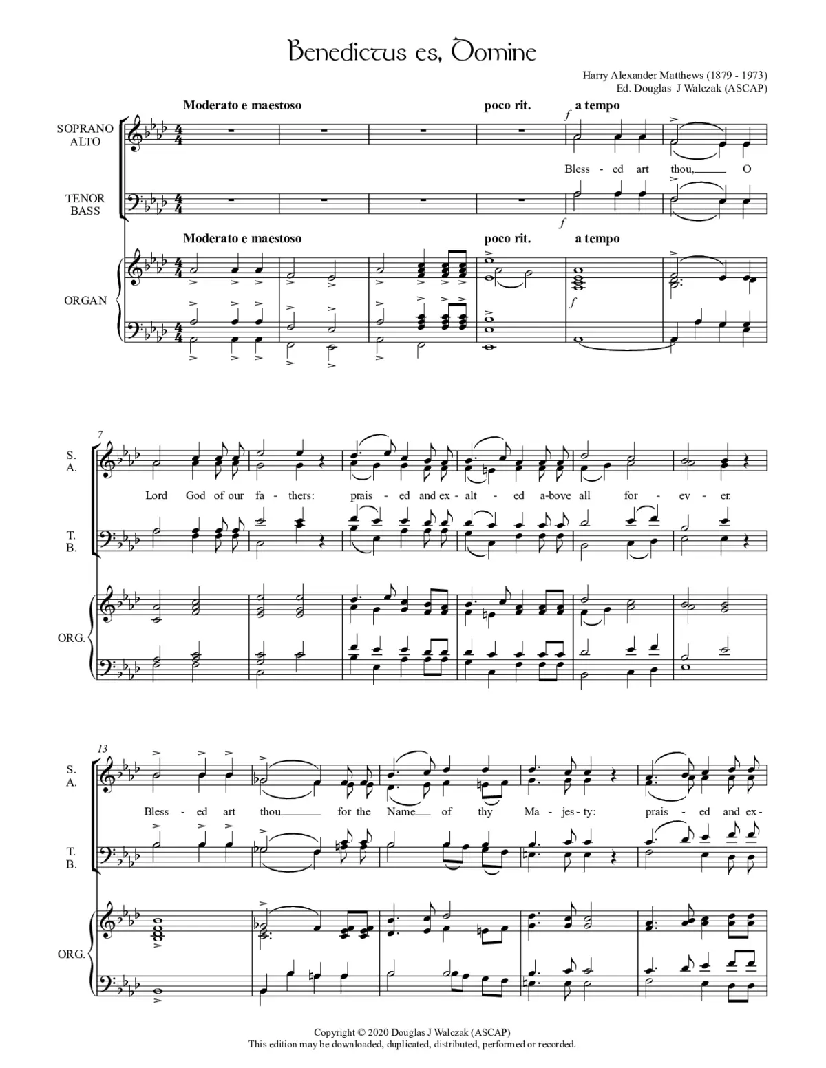 Benedictus es, Domine - Page 1