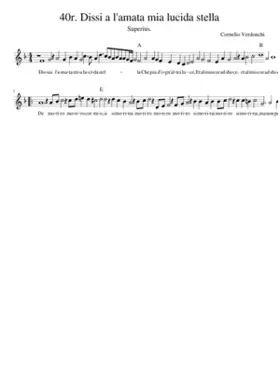 40r. Dissi a l'amata mia lucida stella