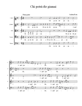 Chi potrà dir giamai