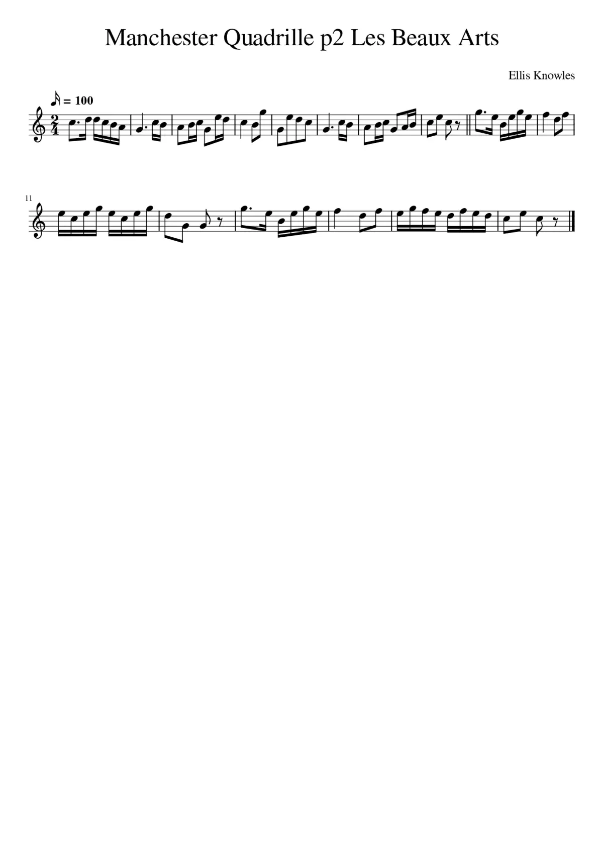 Manchester Quadrille p2 Les Beaux Arts - Page 1