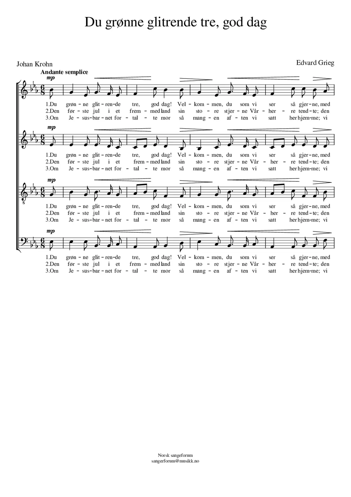 Du grønne glitrende tre god dag - Page 1