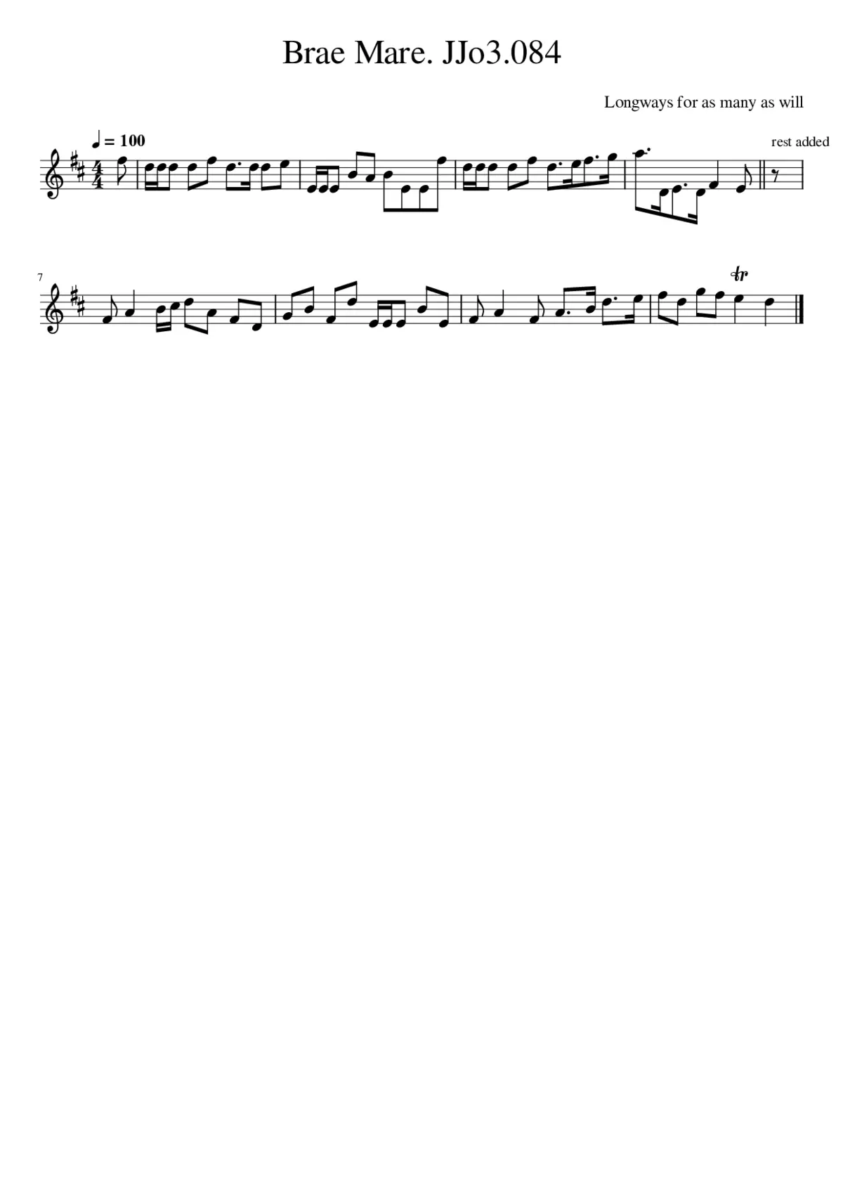 Brae Mare. JJo3.084 - Page 1