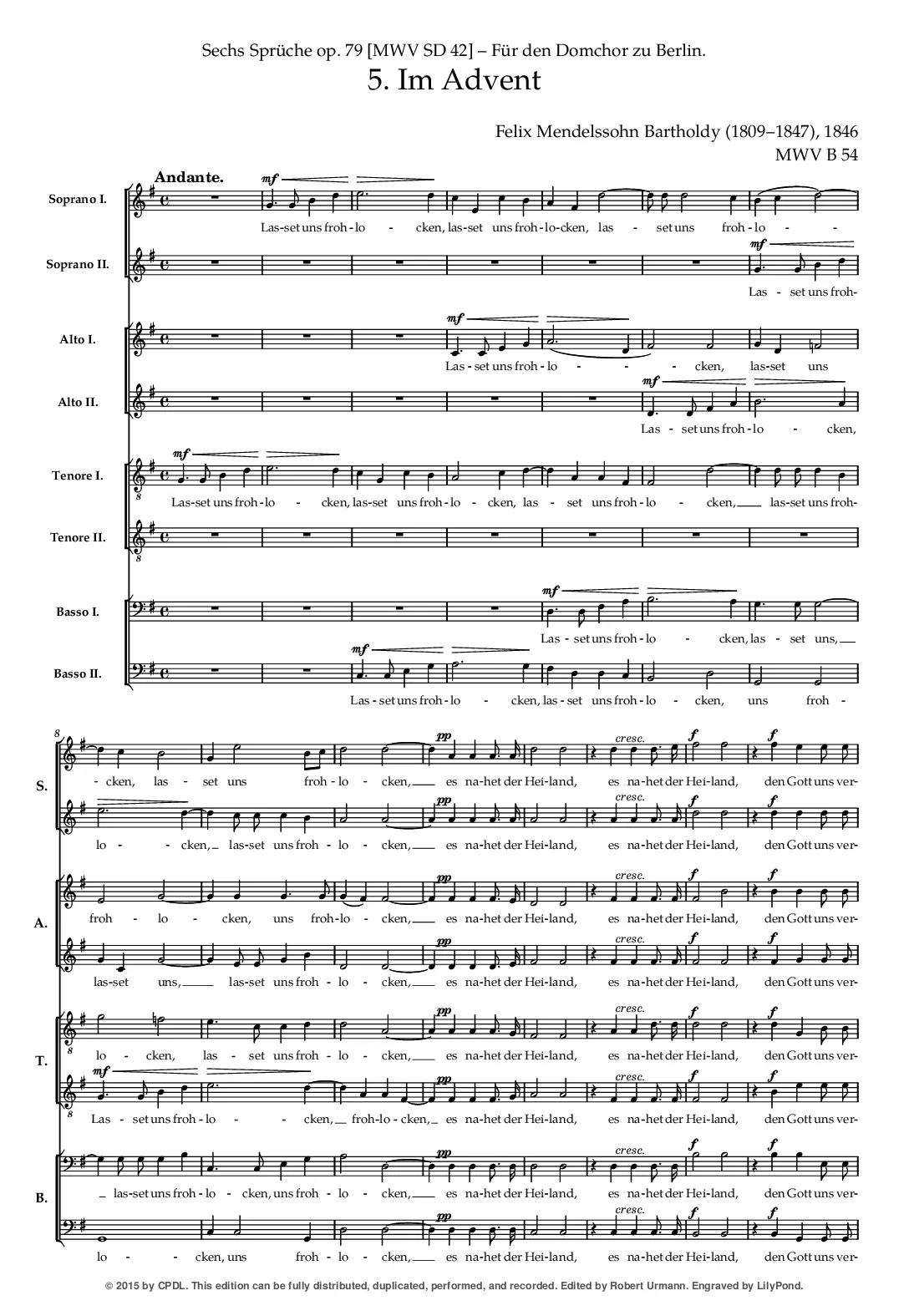 Im Advent, Op. 79, No. 5 - Page 1