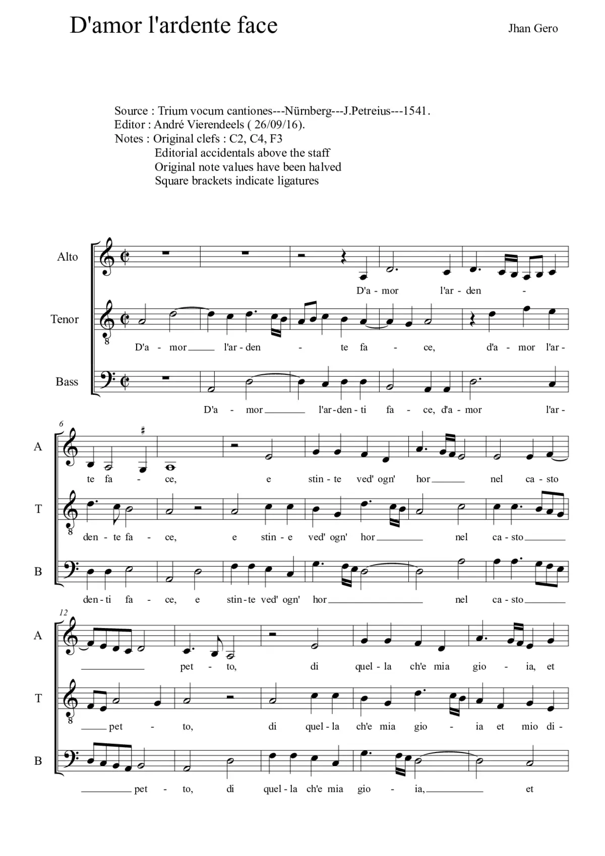 D'amor l'ardente face - Page 1