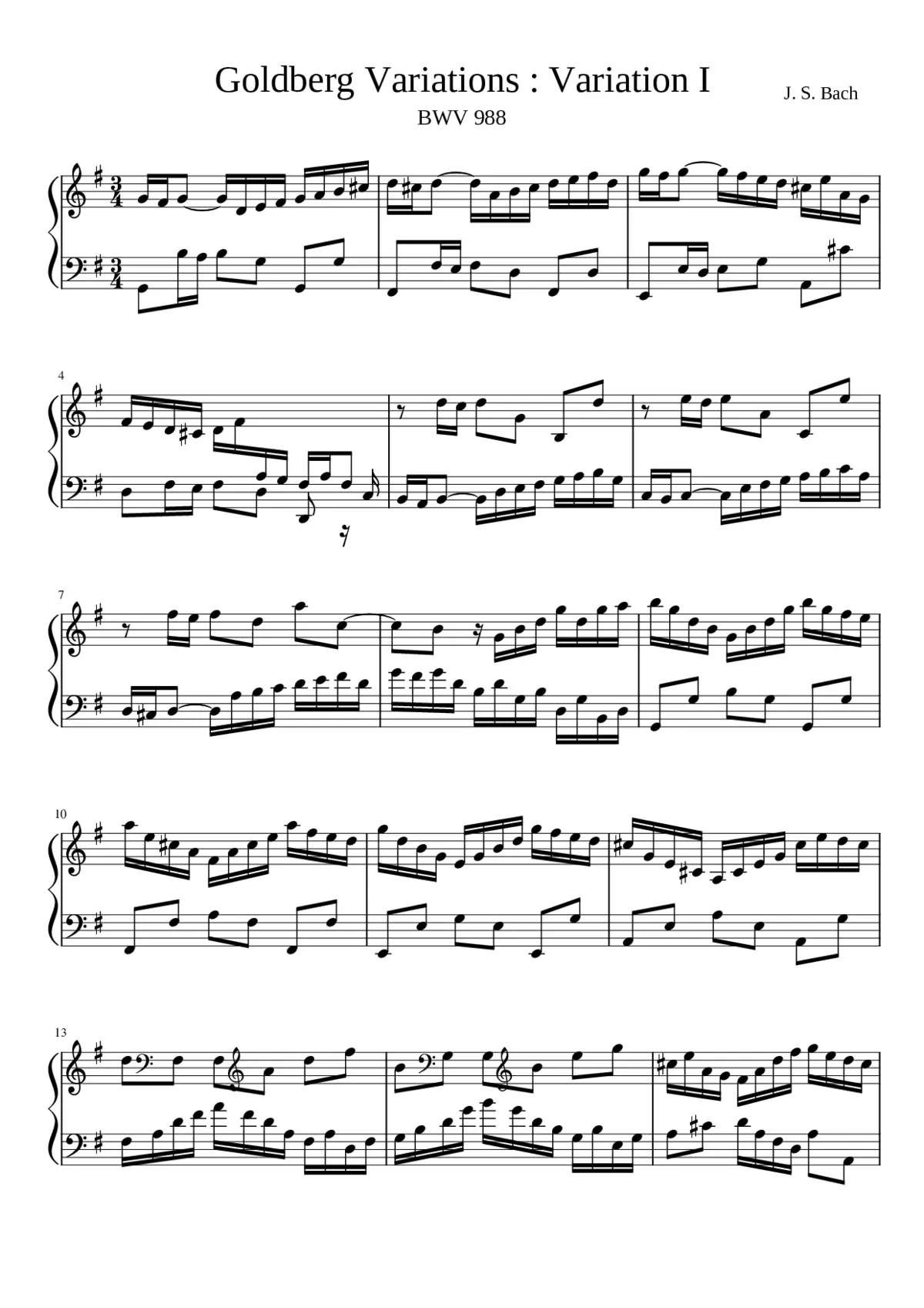 Goldberg-Variationen BWV 988 - Page 1