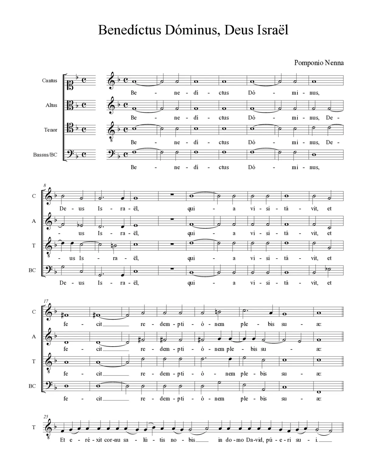 Benedíctus Dóminus, Deus Israël - Page 1