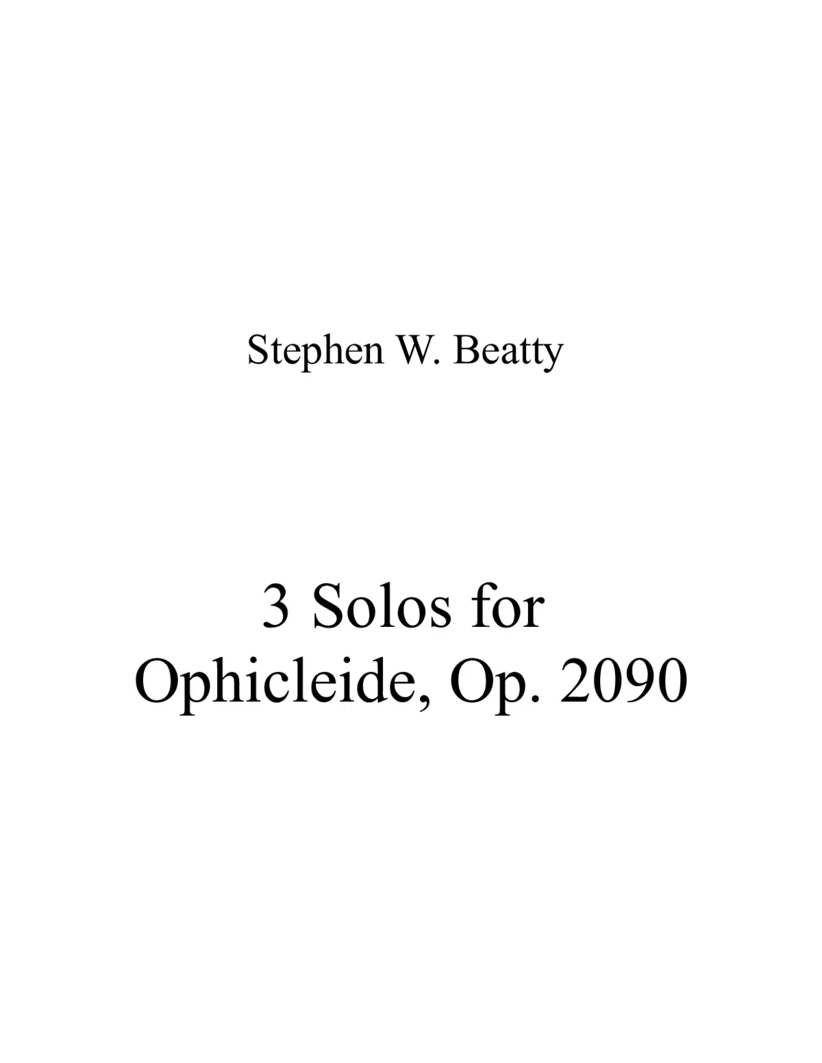 3 Solos for Ophicleide - Page 1