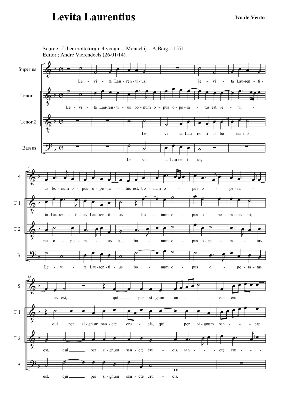 Levita Laurentius - Page 1