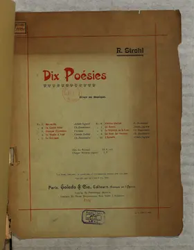 Dix poésies mises en musique