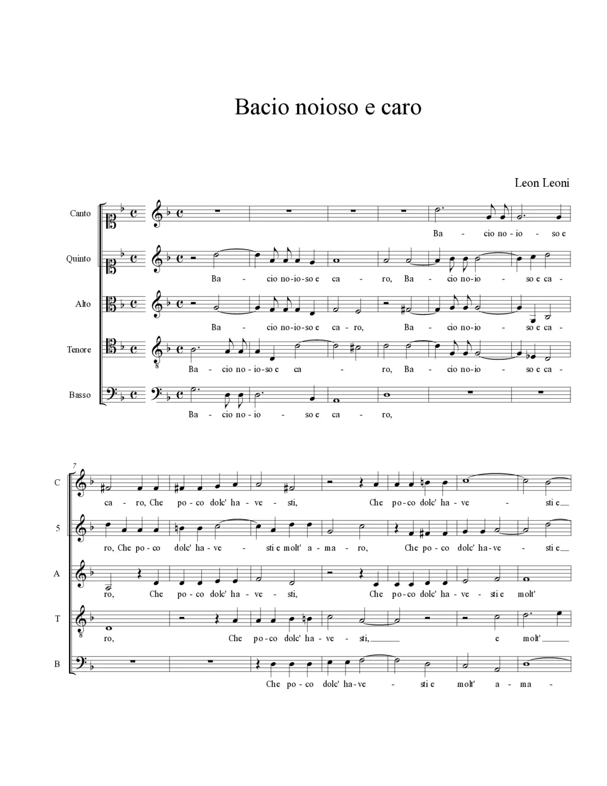 Bacio noioso e caro - Page 1