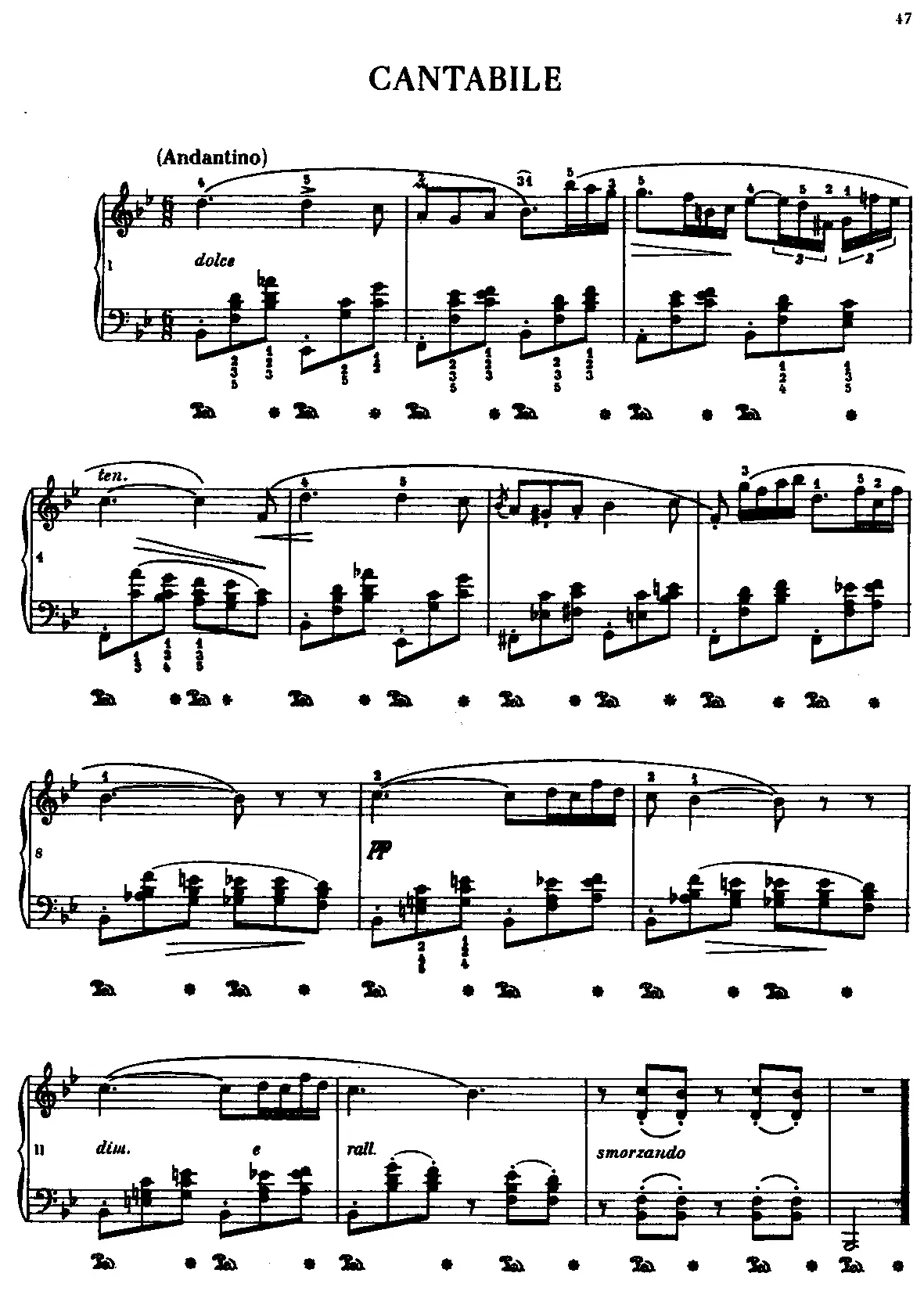 Cantabile in B-flat major - Page 1